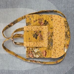 Floral Yellow Quilted Women's Bag